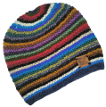 Gorro arcoíris tejido a mano Talla grande